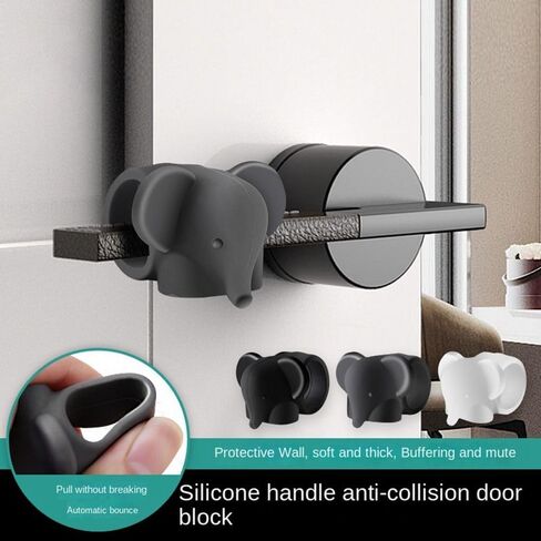 Protection Mat Anti-Damage Anti Collision Door Handle Silicone Door Stopper(Grey) in Saudi Arabia