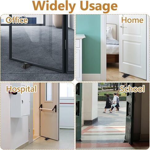 8 Pack Door Stops for Bottom of Door, Rubber Door Stoppers Heavy Duty Door Stopper Tall up to 2 Inch Stackable Door Wedge Stopper Black Large Door Stop for Tile, Wooden Floor, Carpet in Saudi Arabia