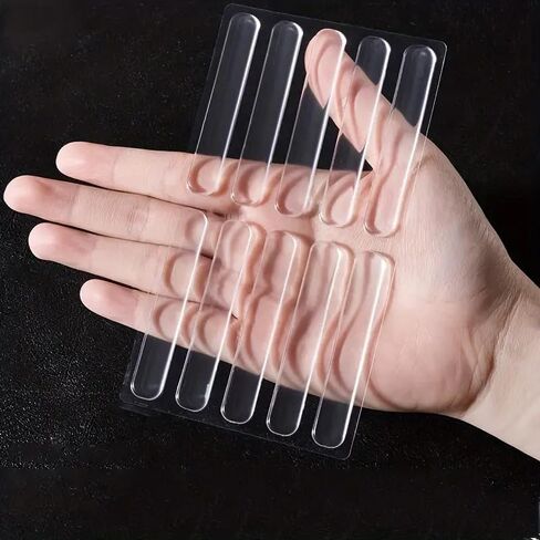 4PCS Transparent Silicone Door Stop Mats - Heavy Duty Anti - Collision Strips for Glass, Sliding and Shower Doors, Durable Home Protection with Easy Adhesion and Noise Reduction, LongStyle in Saudi Arabia