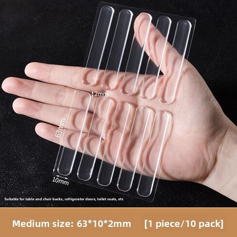 4PCS Transparent Silicone Door Stop Mats - Heavy Duty Anti - Collision Strips for Glass, Sliding and Shower Doors, Durable Home Protection with Easy Adhesion and Noise Reduction, LongStyle in Saudi Arabia