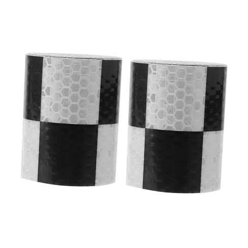 NUOBESTY 2Rolls Reflective Tape Checkered Adhesive Warning Tape for High Visibility Safety Marking Durable Scratch Resistant Reflective Stickers for Cars in Saudi Arabia