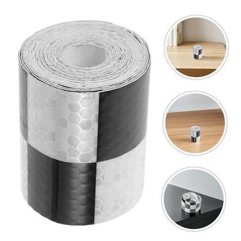 NUOBESTY 2Rolls Reflective Tape Checkered Adhesive Warning Tape for High Visibility Safety Marking Durable Scratch Resistant Reflective Stickers for Cars in Saudi Arabia