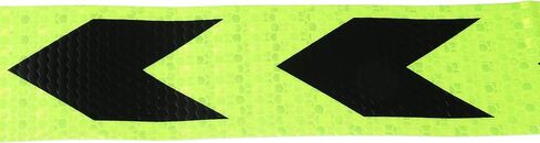 Generic Reflective Safety Warning Tape Adhesive Reflective Signs Waterproof High Visibility Sticker for Trailer Cars Auto Trucks Trailer Outdoor Black Green Arrow Pattern in Saudi Arabia