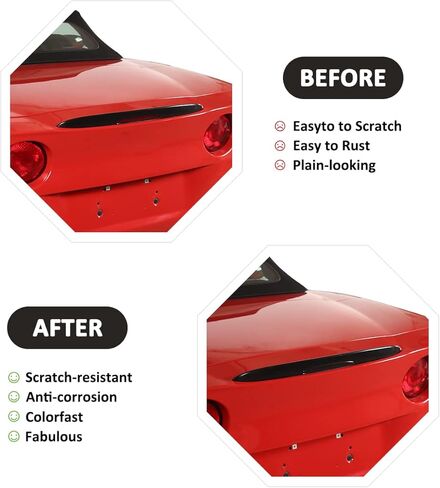 Car Rear Tail Foglights Lamp Frame Cover for Chevrolet Corvette C6 2005-2013 Rear Bumper Reflectors Lights,HighBrake Light Stickers,Auto Exterior Taillight Cover (Brake Light Cover) in Saudi Arabia