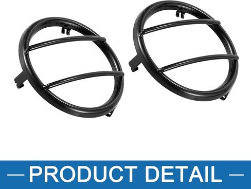 Headlight Light Grille Guard Protector Cover for Jeep Wrangler 2007-2017 (Set of 2) in Saudi Arabia