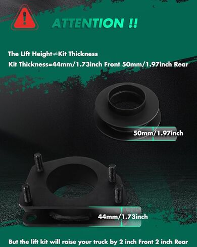 SCTIOO Leveling Lift Kit fit Fits 2002-2007 for Jeep LIBERTY KJ 2WD / 4WD 2" Front 2" Rear Lift Kit in Saudi Arabia