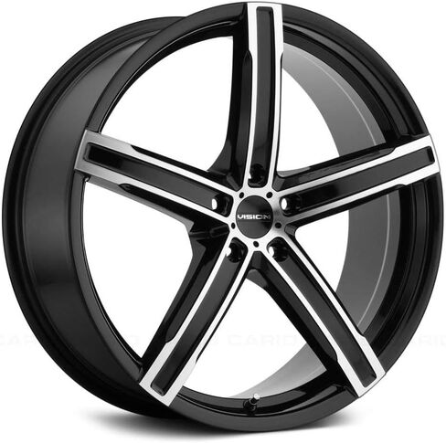 Vision 469 Boost 17x7 5x108 +38mm Black/Machined Wheel Rim 17" Inch in Saudi Arabia