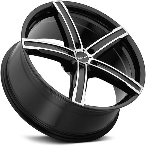 Vision 469 Boost 17x7 5x108 +38mm Black/Machined Wheel Rim 17" Inch in Saudi Arabia