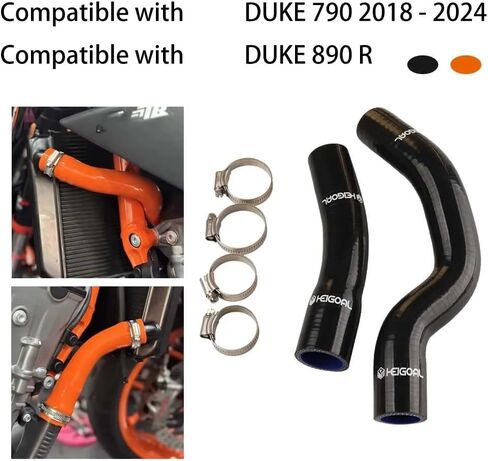 Motorcycle Silicone Radiator Hoses Coolant Hose Kit with Clamp Compatible with KTM 790 890 R DUKE DUKE790 DUKE890 in Saudi Arabia