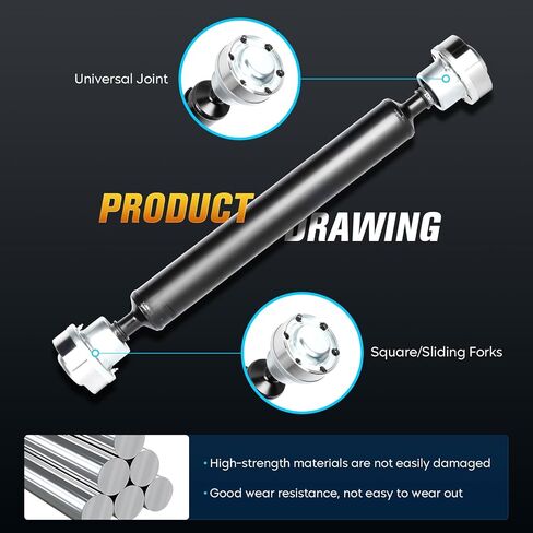 Front Drive Shaft Assembly Fits for Dodge Durango 2011-2025 & Jeep Grand Cherokee AWD 2012-2021, 3.6L 5.7L, with 26.50 (in) Long Driveshaft; with 2 Speed Transfer Case, Replace# 52853641AE, 52853641AD in Saudi Arabia