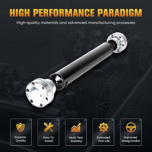 Front Drive Shaft Assembly Fits for Dodge Durango 2011-2025 & Jeep Grand Cherokee AWD 2012-2021, 3.6L 5.7L, with 26.50 (in) Long Driveshaft; with 2 Speed Transfer Case, Replace# 52853641AE, 52853641AD in Saudi Arabia