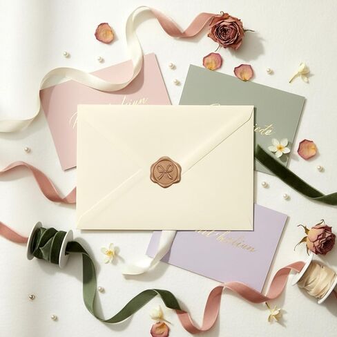 50 Pcs Bow Wax Seal Stickers Envelope Seal Stickers for Wedding 3D Self Adhesive Wax Stamp Sticker Decals for Invitation Baby Shower Greeting Cards Gift Wrapping(Gold) in Kuwait