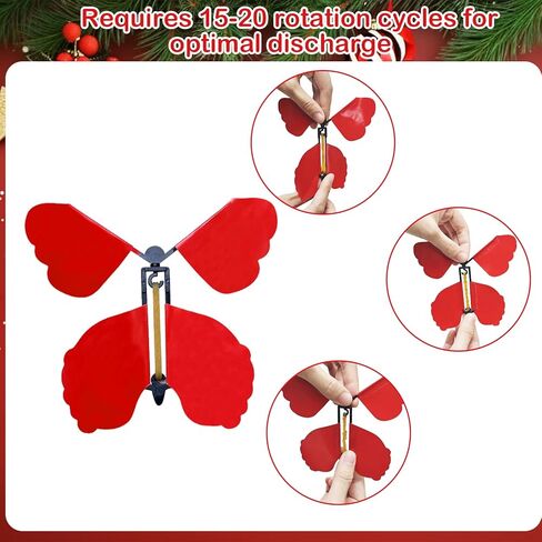 Timisea Christmas Explosion Box,Butterfly Christmas Surprise Gift Box,Surprise Box,Contains Four Flying Butterflies,Suitable for Party Supplies in Saudi Arabia
