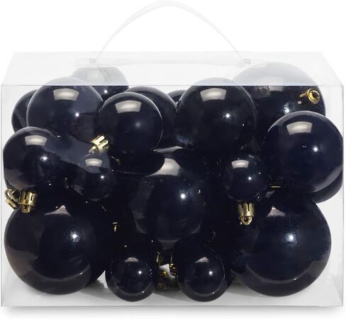 AMS 34ct Christmas Ball Mini Ornaments Party Decorations Shatterproof Festival Pendant Hangings for Xmas Tree Decor(1.57''/40mm,Blue) in Kuwait