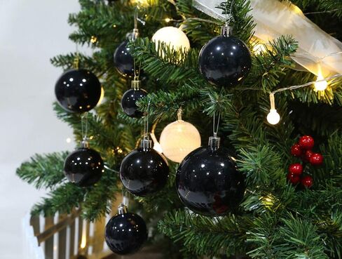 AMS 34ct Christmas Ball Mini Ornaments Party Decorations Shatterproof Festival Pendant Hangings for Xmas Tree Decor(1.57''/40mm,Blue) in Kuwait