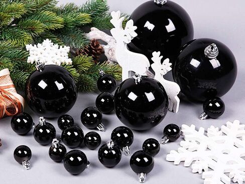 AMS 34ct Christmas Ball Mini Ornaments Party Decorations Shatterproof Festival Pendant Hangings for Xmas Tree Decor(1.57''/40mm,Blue) in Kuwait