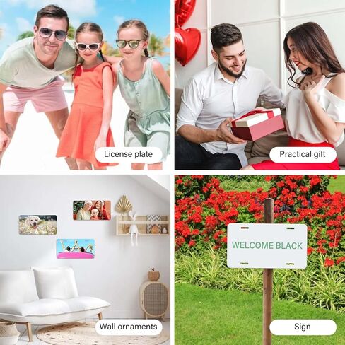20 حزمة من فراغات لوحة ترخيص التسامي - علامات سيارة معدنية من الألومنيوم السائبة DIY بها بنفسك ورقة طباعة نقل الحرارة صورة فارغة التسامي 0.025 سمك 0.65 مم in Kuwait