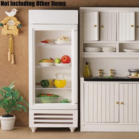 Odoria 1/12 Miniature Refrigerator Fridge Dollhouse Kitchen Furniture Accessories, White in Saudi Arabia