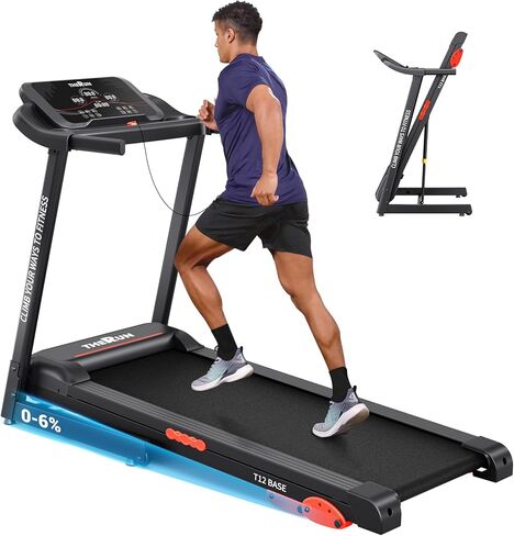 THERUN Walking Pad with Incline, Portable Mini Manual Incline Treadmill for Home/Office, Walking Pad Treadmill 2.5HP, Walking Jogging Machine with 265 lbs Weight Capacity Remote Control LED Display in Kuwait