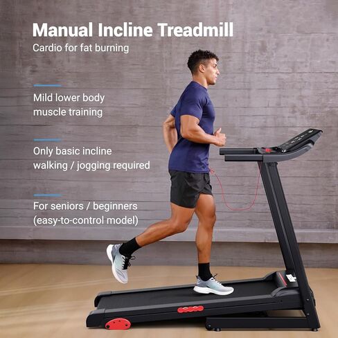 THERUN Walking Pad with Incline, Portable Mini Manual Incline Treadmill for Home/Office, Walking Pad Treadmill 2.5HP, Walking Jogging Machine with 265 lbs Weight Capacity Remote Control LED Display in Kuwait