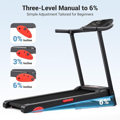 THERUN Walking Pad with Incline, Portable Mini Manual Incline Treadmill for Home/Office, Walking Pad Treadmill 2.5HP, Walking Jogging Machine with 265 lbs Weight Capacity Remote Control LED Display in Kuwait