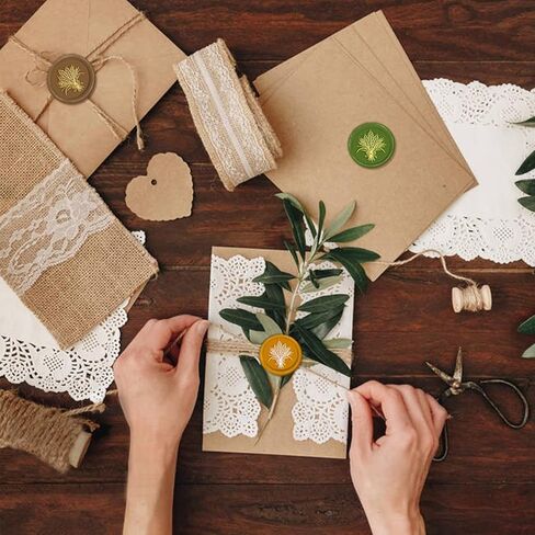 باقة ختم شمع القمح من CRASPIRE - ختم خشبي عتيق 30 مم مع رأس نحاسي قابل للإزالة لدعوات الزفاف، والأظرف، والهالوين، والكريسماس، وتغليف هدايا عيد الشكر in Kuwait