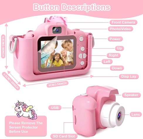 Kids Camera Boys Toys for 3-12 Years Old Boys, 1080P HD Dual Lens Kids Digital Camera Christmas Birthday Gifts, Kids Camera for Video and Selfies - Includes 32G SD Card​ in Saudi Arabia