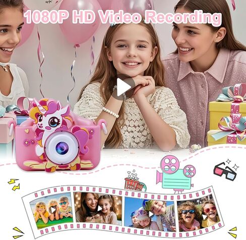 Kids Camera Boys Toys for 3-12 Years Old Boys, 1080P HD Dual Lens Kids Digital Camera Christmas Birthday Gifts, Kids Camera for Video and Selfies - Includes 32G SD Card​ in Saudi Arabia