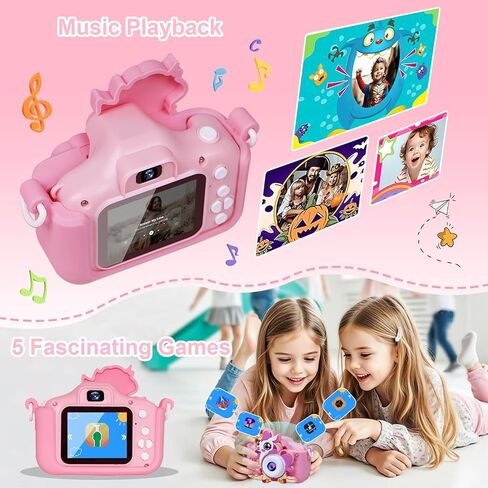 Kids Camera Boys Toys for 3-12 Years Old Boys, 1080P HD Dual Lens Kids Digital Camera Christmas Birthday Gifts, Kids Camera for Video and Selfies - Includes 32G SD Card​ in Saudi Arabia