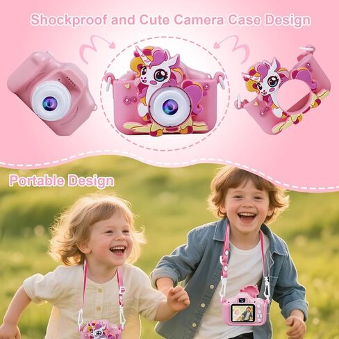 Kids Camera Boys Toys for 3-12 Years Old Boys, 1080P HD Dual Lens Kids Digital Camera Christmas Birthday Gifts, Kids Camera for Video and Selfies - Includes 32G SD Card​ in Saudi Arabia