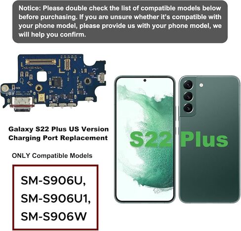 استبدال منفذ لوحة شحن USB لهاتف Galaxy S22 Ultra، SM-S908U SM-S908U1 موصل لوحة قاعدة من النوع C لهاتف Samsung S22 Ultra مع الأدوات والتعليمات in Kuwait