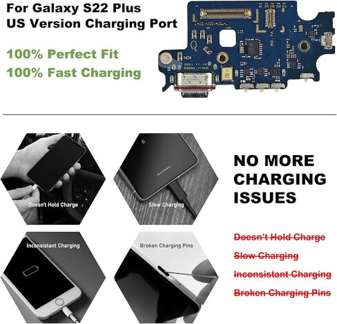 استبدال منفذ لوحة شحن USB لهاتف Galaxy S22 Ultra، SM-S908U SM-S908U1 موصل لوحة قاعدة من النوع C لهاتف Samsung S22 Ultra مع الأدوات والتعليمات in Kuwait