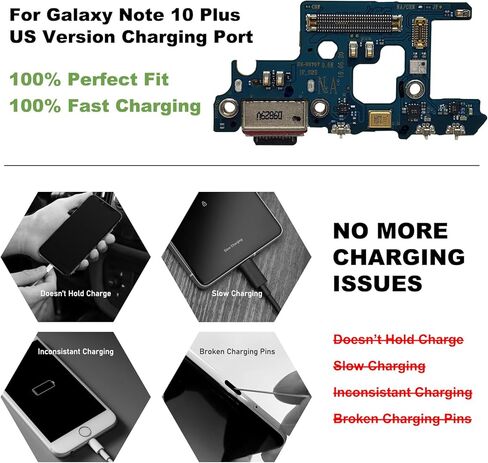 for Galaxy S22 Ultra USB Charging Board Port Replacement, SM-S908U SM-S908U1 Type C Dock Board Connector for Samsung S22 Ultra with Tools & Instruction in Saudi Arabia