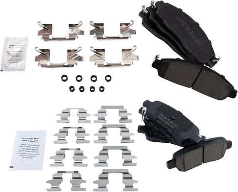 Front and Rear Brake Pad Set Ceramic Hardware Compatible with 2018-2021 Nissan LEAF in Saudi Arabia