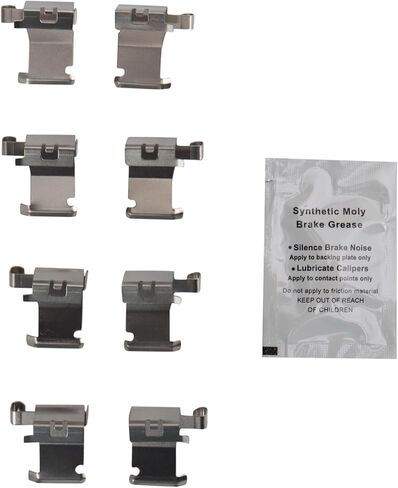 Front and Rear Brake Pads Ceramic Hardware Compatible with 2016-2019 Chevrolet Suburban 3500 HD 2012-2021 Nissan NV1500 2012-2021 NV2500 2012-2021 NV3500 2016-2021 Titan XD in Saudi Arabia