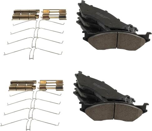 مجموعة وسادات الفرامل الأمامية والخلفية أجهزة شبه معدنية متوافقة مع 2005-2008 Ford F-450 Super Duty 2005-2016 F-550 Super Duty 2006-2007 LCF 2008-2018 F-53 هيكل متنقل in Saudi Arabia