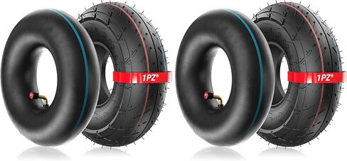 1PZ RE3-34W 3.00-4 (10 بوصة × 3 بوصة، 260 × 85) إطار وأنبوب داخلي مع جذع صمام منحني TR87 لصاروخ الجيب E300 E325 eZip Scooter Mini Chopper Bike Go Kart Bladez للتنقل الكهربائي بالغاز in Kuwait