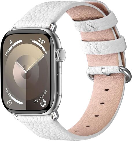 سوار ساعة Apple متوافق مع Fullmosa مقاس 49/45/44/42/41/40/38 مم، حزام بديل من الجلد الأصلي الفاخر، متوافق مع Apple Watch SE Series Ultra 2/9/8/7/6/5/4/3/2/1 للرجال والنساء in Kuwait
