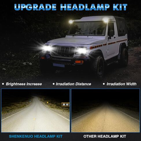 7x5 Inch Crystal Glass Housing Headlight, Headlamp Glass Transparent Lampshade, Compatible with H4 H6054, 2PCS in Saudi Arabia