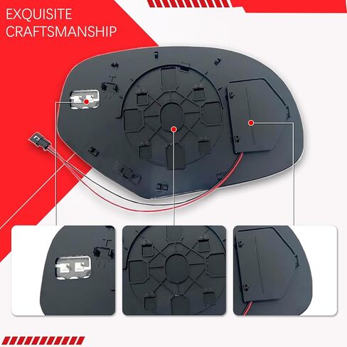 Passenger Right Side Heated Mirror Glass Compatible with 2007-2014 Chevy Silverado Suburban Tahoe Avalanche GMC Sierra Yukon Cadillac Escalade Right Side Convex Mirrorr With Turn Signal in Saudi Arabia
