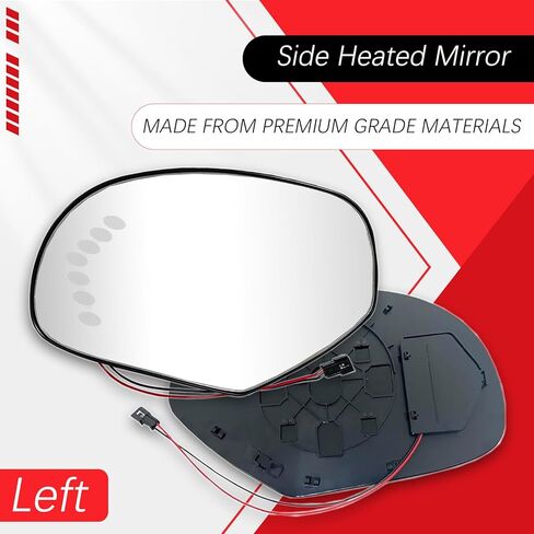 Passenger Right Side Heated Mirror Glass Compatible with 2007-2014 Chevy Silverado Suburban Tahoe Avalanche GMC Sierra Yukon Cadillac Escalade Right Side Convex Mirrorr With Turn Signal in Saudi Arabia