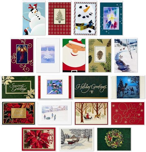 Hallmark Assorted Boxed Christmas Cards (Set of 20 Holiday Greeting Cards and Envelopes) in Saudi Arabia