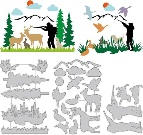 Blinds Animals Cutting Dies Cats Bears Dogs Card Making Die Stencil Carbon Steel Die Cuts Card Scrapbooking Embossing Template Dies for Greeting Cards Paper Craft Album Invitation Decor in Kuwait