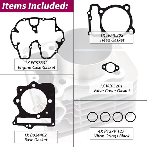 C7826 Top End Gasket kit Compatible with Honda 99-08 Sportrax 400,09-14 TRX400X,96-04 XR400R,for 86, 87, 88, 89mm Big Bore & Stroker Kits in Saudi Arabia
