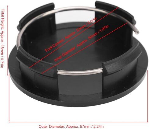 Wheel Center Hub, 4pcs Carbon Fiber Wheel Center with Metal Clamps, 57mm Outer Diameter, 4pcs in Saudi Arabia