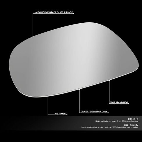 Auto Dynasty Driver Left Side Door Rear View Mirror Glass Lens Replacement Compatible with 1994-1998 Blazer/S10/GMC Sonoma/Jimmy in Saudi Arabia