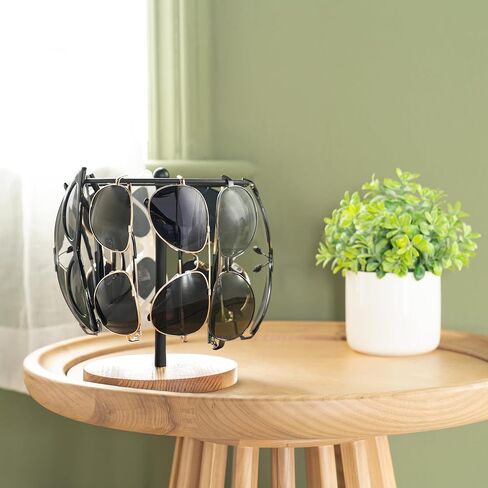 Mkono Sunglasses Organizer Glasses Holder Stand Sunglass Storage Display Eyeglasses Rack for up to 12 Pairs of Eyewear Glasses for Table Dresser Desk Countertop Bedroom in Kuwait