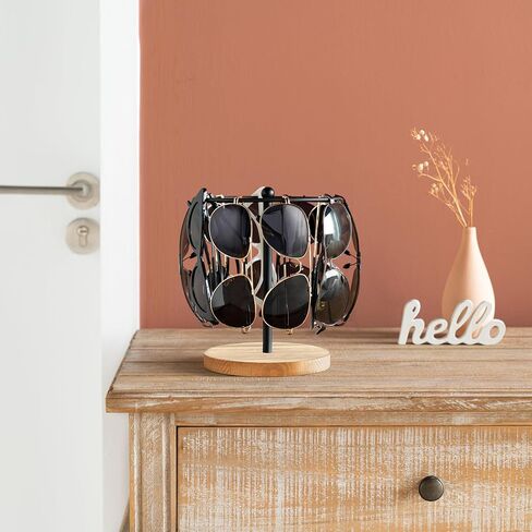 Mkono Sunglasses Organizer Glasses Holder Stand Sunglass Storage Display Eyeglasses Rack for up to 12 Pairs of Eyewear Glasses for Table Dresser Desk Countertop Bedroom in Kuwait