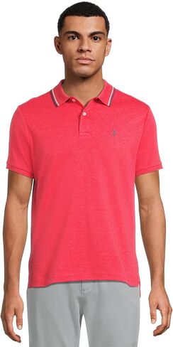 U.S. Polo Assn. Slim Fit Tipped Interlock Knit Polo Rouge Red SM in Saudi Arabia