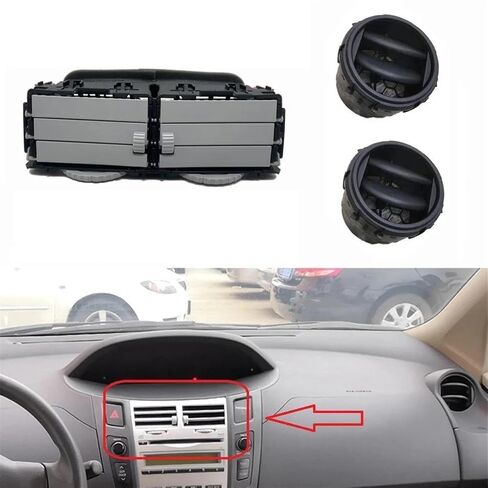 فتحات السيارة قطع غيار السيارات لـ Yaris 2008-2013 مركز مكيف الهواء منفذ لوحة فتحة التهوية استبدال منفذ الهواء (الأوسط) (يسار) in Kuwait